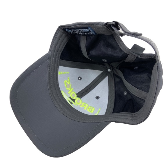 Cap America BROOKS Gray and Lime Green Baseball Cap Adjustable Golf Hat - Picture 5 of 7